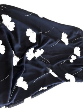 American Living Navy Slip Dress with White Floral Accents